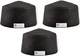 Tenmat FF109-300 One Hour UL Fire Rated Recessed Light Cover (Pack of 3), Black