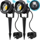SUNVIE Outdoor LED Spotlight with Dusk to Dawn Photocell Light Sensor 2 Pack 