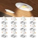 Amico 12 Pack 4 Inch 5CCT Gimbal LED Recessed Lighting, 4 Inch, White 