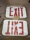 Lot of 2 Lithonia Lighting Thermoplastic 2 Face LED Emergency Exit Signs NEW!