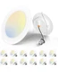 Amico 5/6 inch 5CCT LED Recessed Lighting Dimmable 2700K-6000K 1050LM (12 Pack)