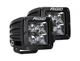 Rigid D-Series Pro Dual LED Light Pod w/Surface Mount Spot - Midnight