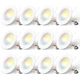 LED Recessed Lighting 6 Inch 12 Pack Dimmable 12.5W White Amico 5CCT Damp Rated