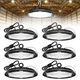 LED High Bay Lights 200W UFO 6 Pack Damp Location UL Listed HYPERLITE