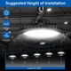 KUKUPPO LED High Bay Lights 300W 42,000LM 5000K Dimmable Warehouse HighBay Light