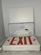 Red LED Emergency Exit Light Sign - AC/DC Battery Backup, 120/277VAC Dual Volt