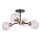 Vaxcel Orbit 4 Light 20" Semi-Flush Mount, Oil Rubbed Bronze/Muted Brass - C0194