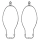 Lamp Harp 10 Inch Silver Set of 2 Holder Finial Detachable Adapter Hardware
