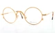 CHAI Eyeglasses LC 12 f2 39 Metal Gold Antique Round Lennon 90s Vintage XS Ge...