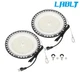 LABLT 2PCS LED Industrial Light, 150W 5000K 18000LM UFO LED High Bay Light Black