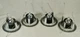 Lot of 4 Vintage Juno Aculux 443 BWH 443B-WH 4 Inch MR-16 Pinhole Recessed Trims