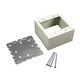 Wiremold V5744S-2 Electrical Box (Ivory, Steel, 300v, 1/2in)