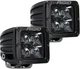 Rigid D-Series Midnight Edition Spotlight - Pair Motorcycle ATV/UTV Street Bike