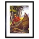 Painting Mountie Beaver Canoe Canada Friberg Framed Wall Art Print