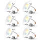 Amico 4 Inch 5CCT LED Recessed Lighting 6 Pack, Dimmable, IC Rated, 8.5W=60W,...