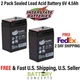 2Pk INTERSTATE BATTERIES 6V 4.5Ah Replacement SLA Battery Lithonia ELB06042