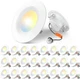 Amico 24 Pack 4 inch 5CCT LED Recessed Lighting, Dimmable, 8.5W=60W, 650LM