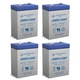Power-Sonic 4 Pack - 6v 4000 mAh UPS Battery for Lithonia ELB06042
