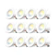 Amico 5/6 inch 5CCT LED Recessed Lighting 12 Pack, Dimmable, Damp Rated, 12.5...