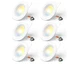 Amico Recessed Lighting 5/6 Inch, 6 Pack  5CCT Flat LED Can Lights Dimmable.