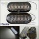 (2) Trailer truck White LED Surface Mount 6" Oval Reverse Light Sealed TECNIQ