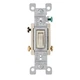 3PC Leviton 1453-2T 3-Way Toggle Switch, 15A, 120VAC, Light Almond, Residen