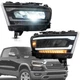 2*VLAND LED Clear Headlights For Dodge Ram 1500 2019-2024 Sequential Turn Signal