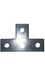Power-Strut #PS-714-EG Tee Splice Plate, 4-Hole, Electro-Galvanized Steel 