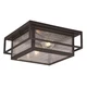 Vaxcel Hyde Park 2 Light 12" Outdoor Flush Mount, Espresso Bronze - T0470