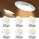Amico 6 Pack 6 Inch 5CCT Gimbal LED Recessed Lighting, 360&deg;&90&deg; Adjustable Ey...