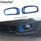 2xCar Front Fog Light Lamp Cover Trim Decor Ring Blue For Jeep Renegade 2016-18