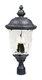 Maxim 40420WGOB Carriage House VX 3 Light Outdoor Post Lantern- Bronze 26.5"H