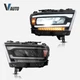 VLAND LED Headlights For Dodge RAM 1500 2019-2024 Amber Side Mark Left＆Right Set