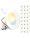 Amico 24 Pack 5/6 inch 5CCT LED Recessed Lighting, Dimmable, 12.5W=100W