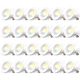 Amico 24 Pack 5/6 inch 5CCT LED Recessed Lighting, Dimmable, 12.5W=100W, 950L...