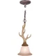 VAXCEL LIGHTING PD33057NS MINI PENDANT LODGE ANTLER 1 LIGHT