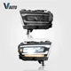 VLAND Reflector Headlights For Dodge RAM 1500 2019-2024 Clear Side Marker A Pair