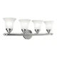 LIVEX LIGHTING 1064-05 Neptune 4 Light Polished Chrome Bath Vanity