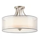 Kichler Lacey Semi Flush 4Lt, Mission Brz, Lt Umb Trans, Etch Wht - 42387MIZ