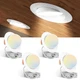 Amico 4 Pack 6 Inch 5CCT Gimbal LED Recessed Lighting, 360&deg;90&deg; Adjustable Eye...